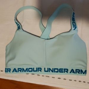 UA sports bra . Size small baby blue